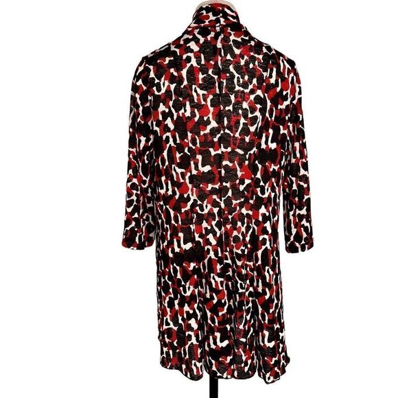 Ali Miles Burnout Leopard Mesh Cardigan Womens Medium Modern Colorful Chic - Picture 2 of 10